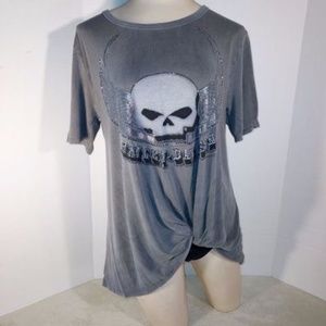 Harley Davidson winged skull top size M